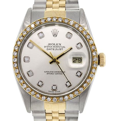 rolex datejust 16013 diamond bezel.